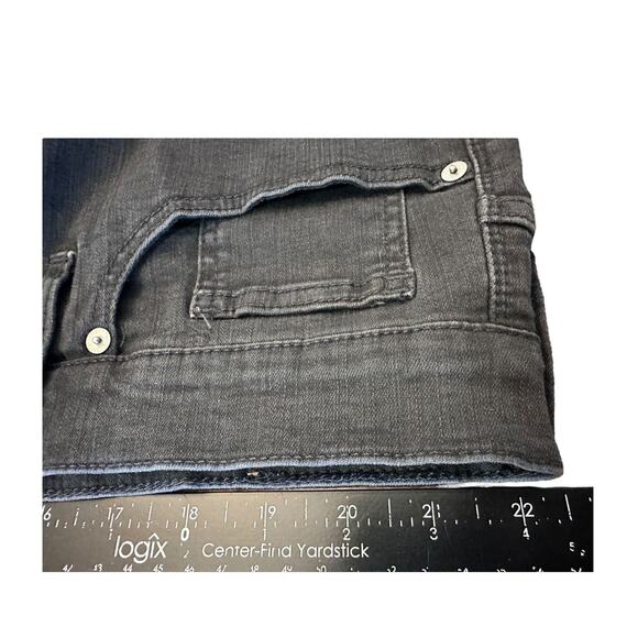 Madewell Jeans Women's 36 Black 9' High Rise Skinny Stretch Raw Hem Fit‎ 44x28 - Picture 7 of 7